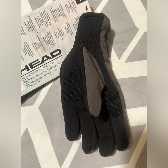 HEAD Men’s Waterproof Hybrid Gloves-Gray/ Size: Medium (NWT) - Picture 6 of 8